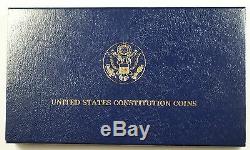 1987 US Mint Constitution 2 Coin Gold & Silver Commem UNC Set as Issued DGH