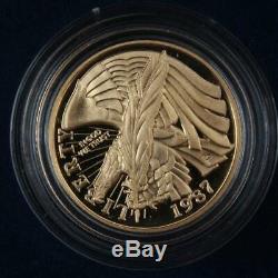 1987 U. S. Constitution Four-Coin Commem Proof & Unc $5 Gold, 1$ Silver Dollars