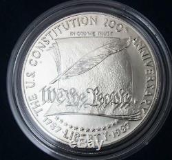 1987 U. S. Constitution Four-Coin Commem Proof & Unc $5 Gold, 1$ Silver Dollars
