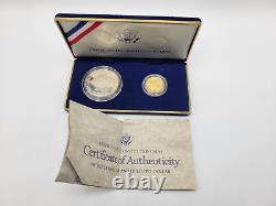 1987 U. S. Constitution Set $1 Silver, $5 Gold Commemorative Proof Coins