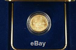 1987 U. S. Mint Constitution $5 Gold BU Commemorative Coin Box & COA OGP