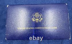 1987 U. S. Mint Constitution Coins Proof Set Silver $1 and Gold $5 Z 163