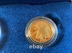 1987 U. S. Mint Constitution Coins Proof Set Silver Dollar & Gold Five Dollar COA