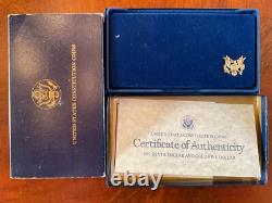 1987 U. S. Mint Constitution Coins Proof Set Silver Dollar & Gold Five Dollar COA
