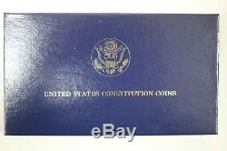 1987 U. S. Mint Constitution Commemorative 2 Coin Set $5 Gold $1 Silver