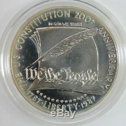 1987 U. S. Mint Constitution Commemorative 2 Coin Set $5 Gold $1 Silver