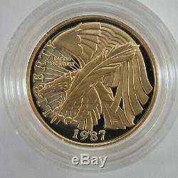 1987 U. S. Mint Constitution Commemorative 2 Coin Set $5 Gold $1 Silver