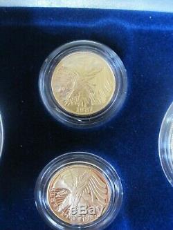 1987 United States Constitution Coins/ 4 coin set / 2-gold & 2- silver /COA