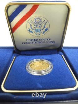 1987 United States Constitution Five Dollar Proof Gold Coin 8.36 grams Box & CoA