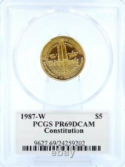 1987-W $5 Constitution Gold Commemorative PCGS PR69DCAM John M. Marcanti