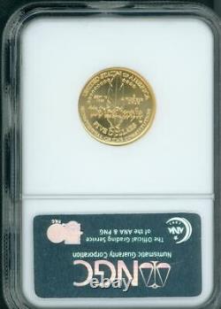 1987-W $5 GOLD COMMEMORATIVE 1/4 Oz. CONSTITUTION NGC MS70 BEAUTIFUL