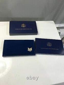 1987 W $5 Gold & $1 Silver 2 Coin Proof Set Constitution BOX & COA