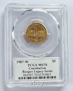 1987-W Constitution $5 Gold Commemorative MS70 PCGS