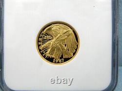 1987-W Gold $5 US 200th anniv. Constitution Commemorative Gold Coin NGC PF69