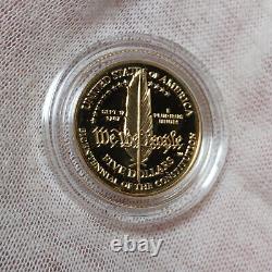 1987-W US Constitution Bicentennial $5 Commemorative Gold Coin Proof US Mint