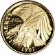1987-w Us Gold $5 Constitution Commemorative Proof Coin In Capsule