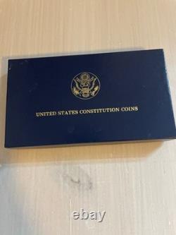 1987 W U. S. Constitution Bicentennial $5 Gold Coin w original box