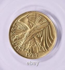 1987-W U. S. Constitution Bicentennial Gold $5 PCGS MS69