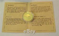 1988 CANADA $100 DOLLARS GOLD COIN, WHALE PROOF 1/4 Troy Oz