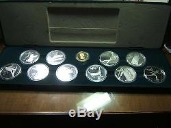 1988 Canadian Olympics 11 Coin Gold and Silver Set Original Case