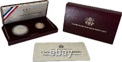 1988 Olympic 2 Coin Proof Set $5 Gold Coin and Silver Dollar (OGP withCOA)