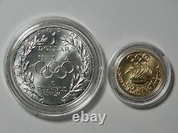 1988 Olympic $5 Gold & $1 Silver Commemorative 2-Coin Set UNC