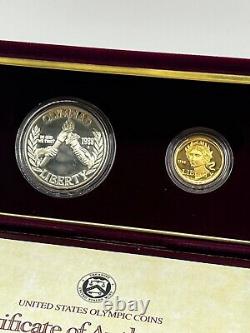 1988 Olympic Coin set $5 Gold and $1 Silver Proof withCOA