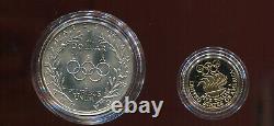 1988 Olympic Silver Dollar And Gold Five Dollar Coins (d262) Proof