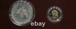 1988 Olympic Silver Dollar And Gold Five Dollar Coins (d262) Proof