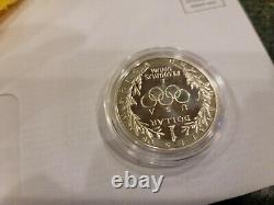 1988 Silver Dollar & Gold Five Dollar US Olympic Two Coin Set, Unc. With COA
