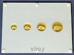 1988 Switzerland 4 Coin Gold Proof Set Lion of Lucern 1.85oz AGW OGP