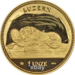 1988 Switzerland 4 Coin Gold Proof Set Lion of Lucern 1.85oz AGW OGP