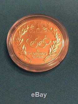1988 US Olympic 2-Coin Commemorative Set. 25 Oz. Gold & 1 Oz. Silver No Reserve