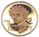 1988-w $5 Proof Gold Liberty. 242 Troy Oz Gem Bu+ Very Pq+ See Video