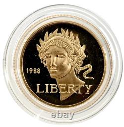 1988 W Liberty Seoul Olympic GEM Proof Commemorative $5 Gold Coin In Capsule