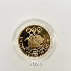 1988 W Liberty Seoul Olympic GEM Proof Commemorative $5 Gold Coin In Capsule