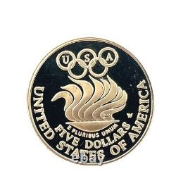 1988 W Liberty Seoul Olympic GEM Proof Commemorative $5 Gold Coin In Capsule