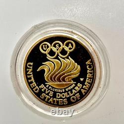1988 W Liberty Seoul Olympic GEM Proof Commemorative $5 Gold Coin In Capsule