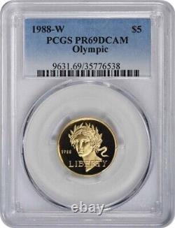 1988-W Olympic $5 Gold Five Dollar Proof Commemorative PR69DCAM PCGS