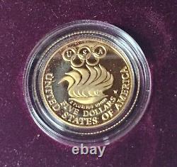 1988-W Olympic $5 Gold Proof with Box & COA-FREE USA Shipping