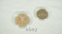 1989 Congressional Commemorative 3-Coin Gold & Silver Proof Set with COA & Box