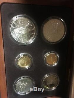 1989 Proof United States Congressional Coins Six Coin Set $5 gold gem mint
