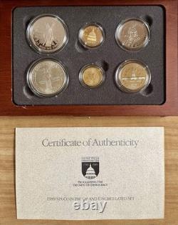 1989 US Congress Bicentennial 6 Coin Proof & Uncirculated Set! Gold & Silver
