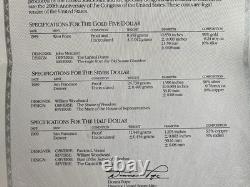 1989 US Congress Bicentennial 6 Coin Proof & Uncirculated Set! Gold & Silver