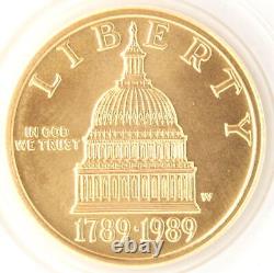 1989 W Congress Commemorative $5 Gold Coin US West Point United States