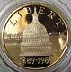1989 W Liberty Bicentennial Of The Congress Proof Commemorative $5 Gold Coin