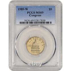 1989-W US Gold $5 Congressional Commemorative BU PCGS MS69