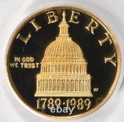 1989-w Congress $5 Gold Commemorative Pcgs Pr69dcam