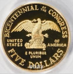 1989-w Congress $5 Gold Commemorative Pcgs Pr69dcam