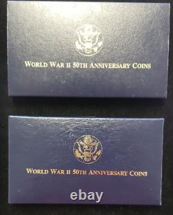 1991-1995 WW II Commemorative Proof $5 Gold Coin with Box & COA L@@K FREE SHIPPING